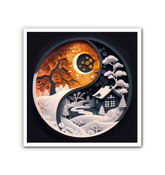 Artistic canvas featuring rust and renewal concept.